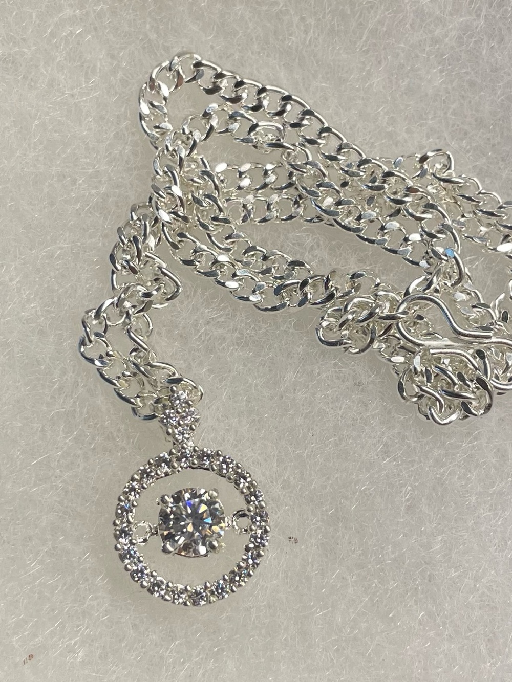 Sparkling 1.01 Certificate White Diamond Pendant Necklace with Chain